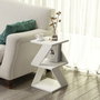 Hanah Home Mesa Auxiliar Albeni White 30x50x30 cm Blanco Tablero de Partículas Recubierto de Melamina